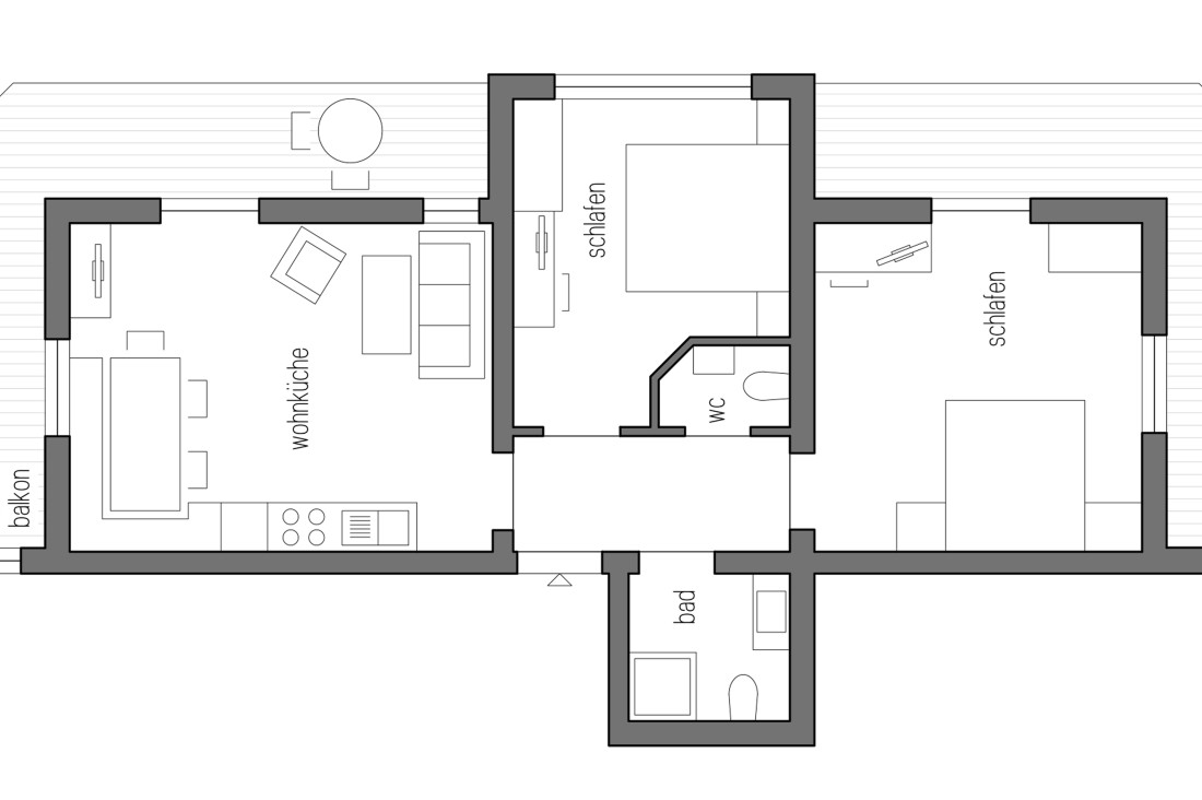 Grundriss von Appartement 2